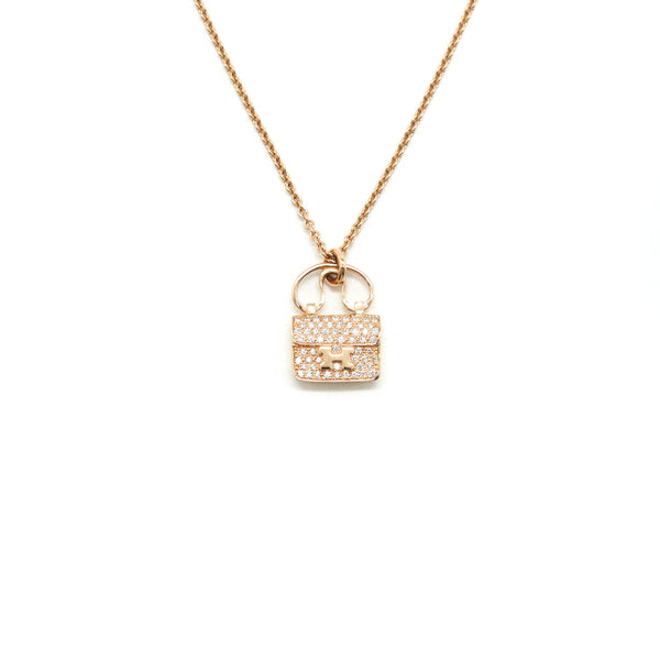 Hermes Amulettes H Constance Pendent 18K Rose Gold