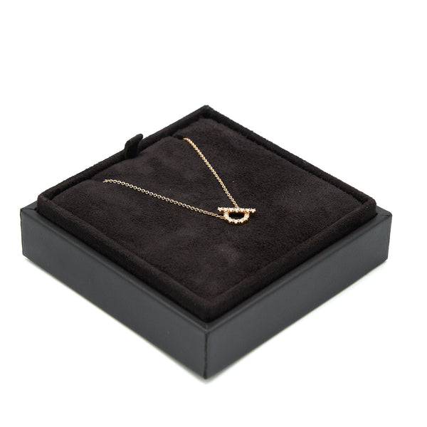 Hermes Finesse Necklace Rose Gold Diamonds