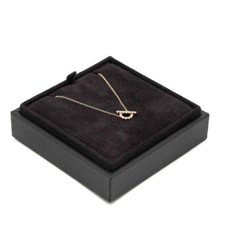 Hermes Finesse Necklace Rose Gold Diamonds