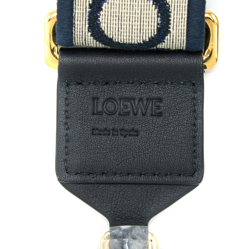 Loewe Anagram Strap Calfskin Jacquard Navy/Black GHW