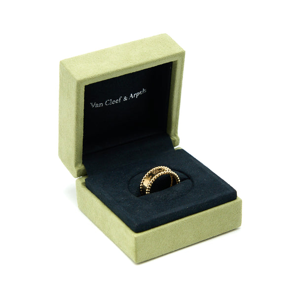 Van Cleef & Arpels Size 53 Perlee Signature Ring Yellow Gold