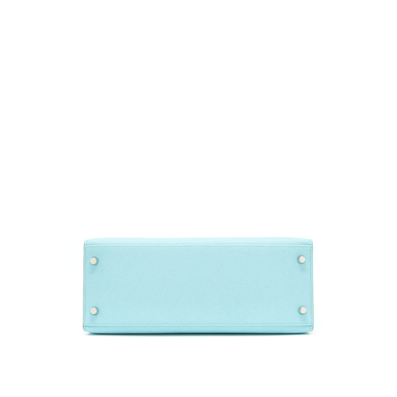 Hermes Kelly 28 Sellier Epsom 3p Blue Atoll SHW Stamp Y