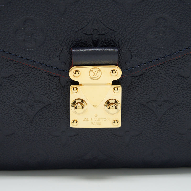 Louis Vuitton Pochette Métis Monogram Empreinte Marine Rouge GHW
