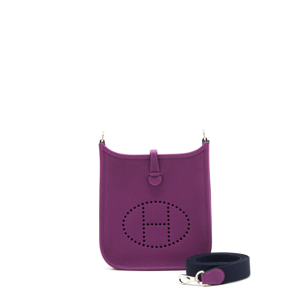 Hermes Mini Evelyne Maurice Anemone With Marine Strap SHW Stamp Y