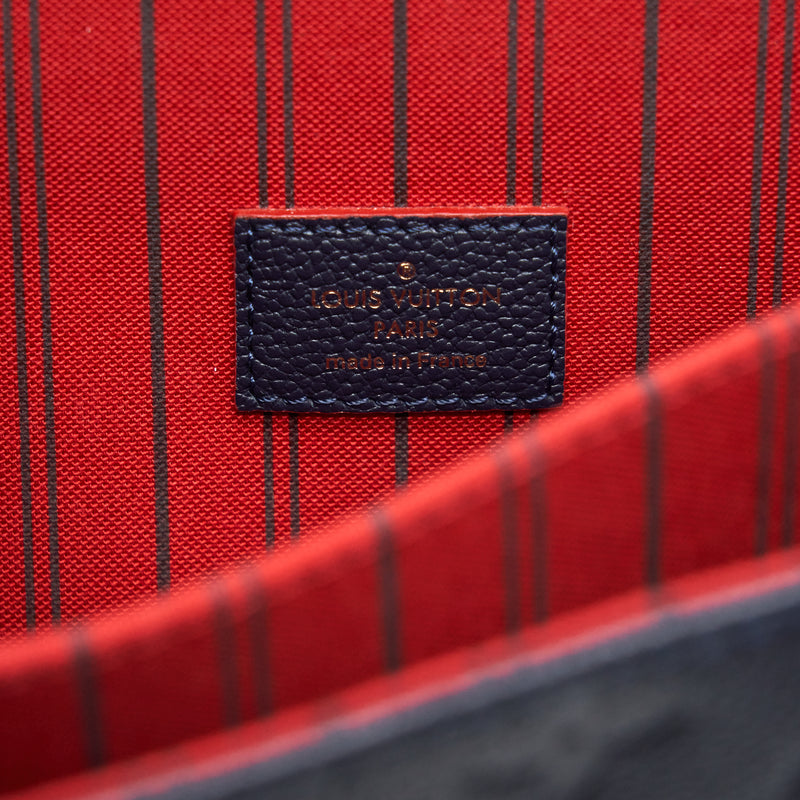 Louis Vuitton Pochette Métis Monogram Empreinte Marine Rouge GHW