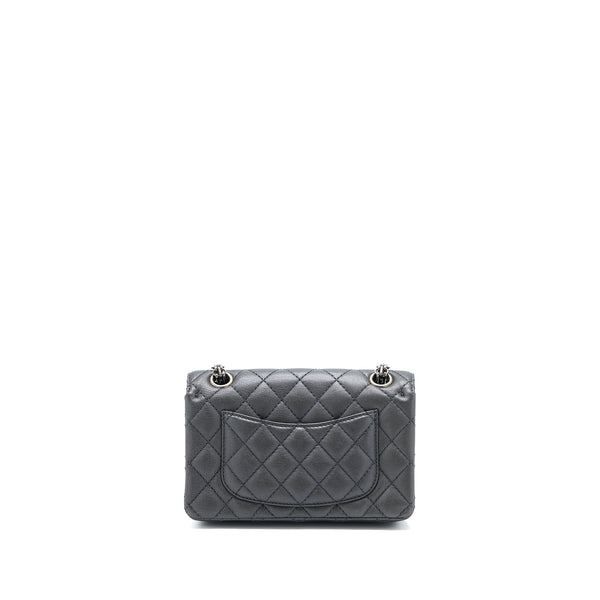Chanel Mini 2.55 Reissue Flap Bag Goatskin Dark Grey Ruthenium Hardware