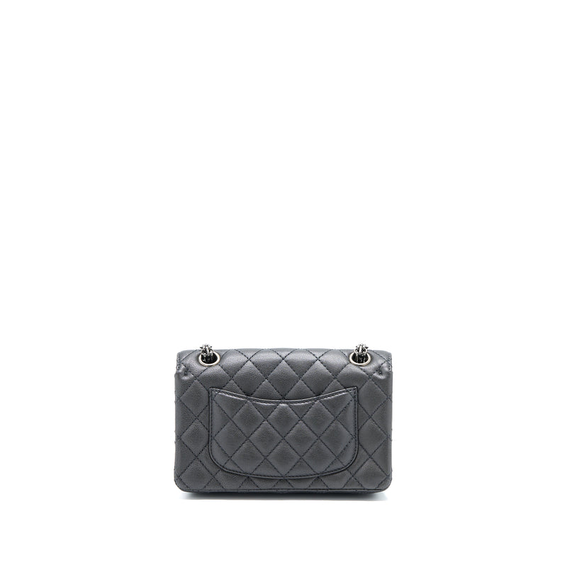Chanel Mini 2.55 Reissue Flap Bag Goatskin Dark Grey Ruthenium Hardware