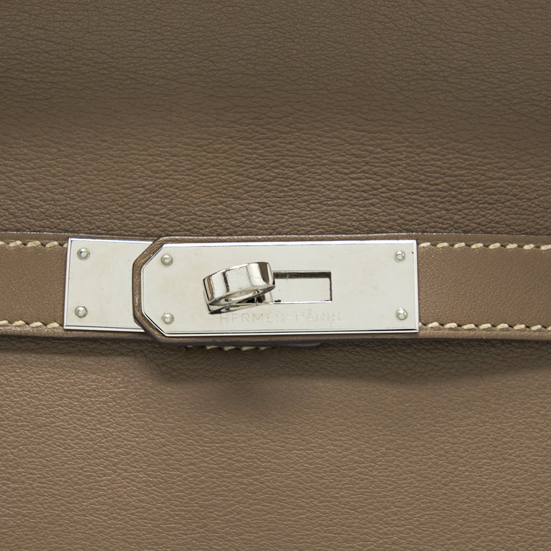 Hermes Jypsiere 28 Swift Etoupe SHW Stamp Square P