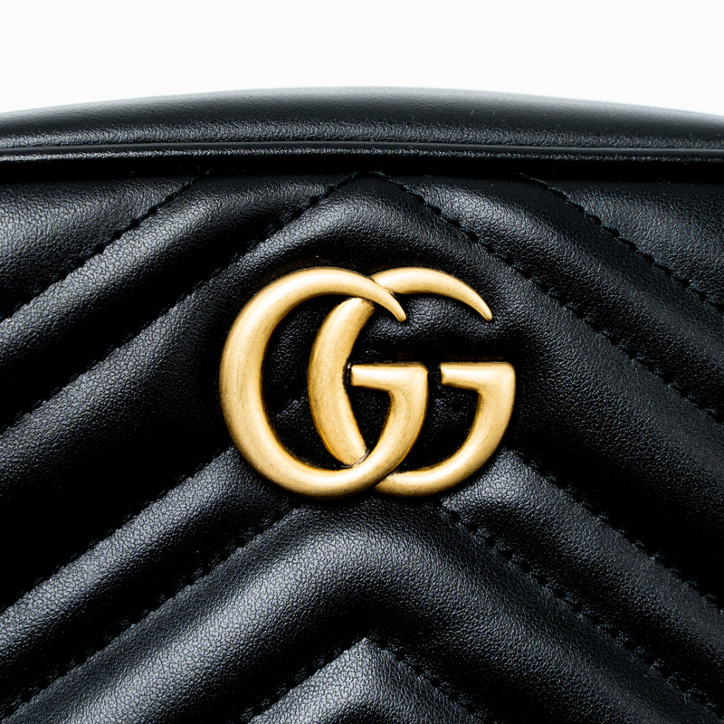 Gucci calfskin matelasse mini online gg marmont bag black