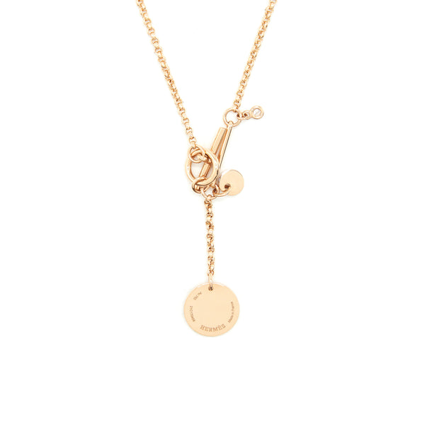 hermes Ex-libris small modal pendant Rose gold