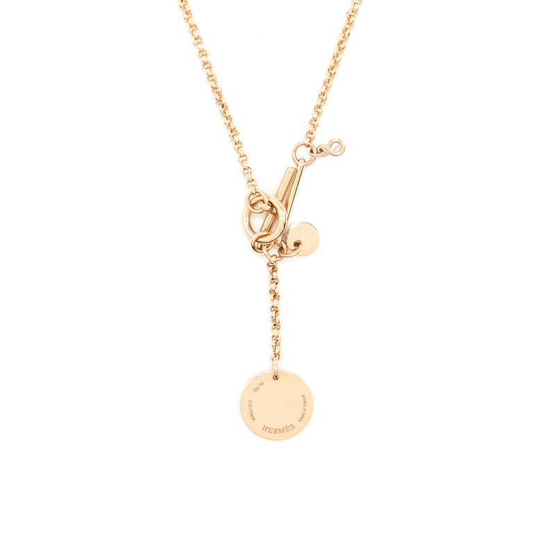 hermes Ex-libris small modal pendant Rose gold