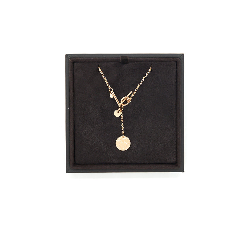 hermes Ex-libris small modal pendant Rose gold