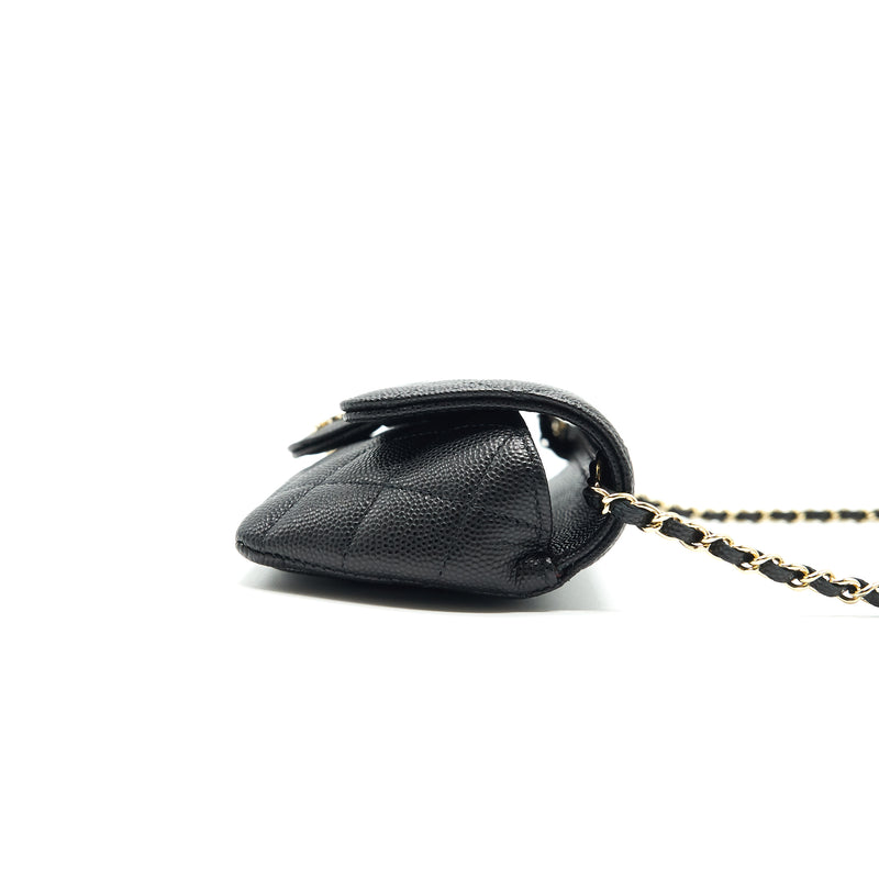Chanel Glasses Case With Classic Chain Black LGHW