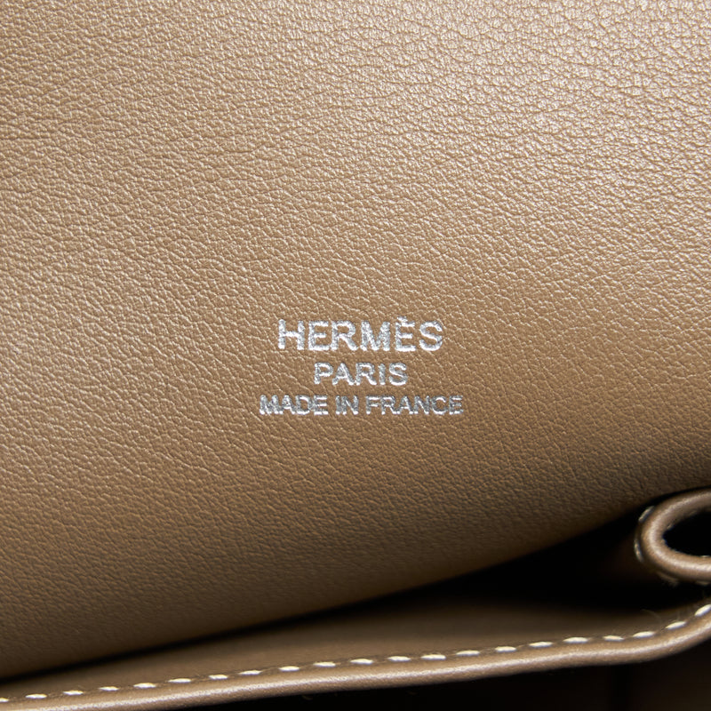 Hermes Jypsiere 28 Swift Etoupe SHW Stamp Square P
