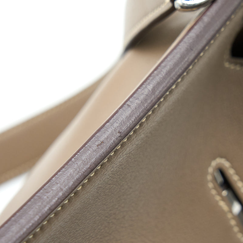 Hermes Jypsiere 28 Swift Etoupe SHW Stamp Square P
