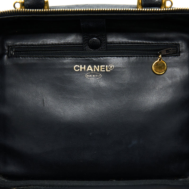 Chanel Vintage CC Logo Vanity Caviar Black GHW