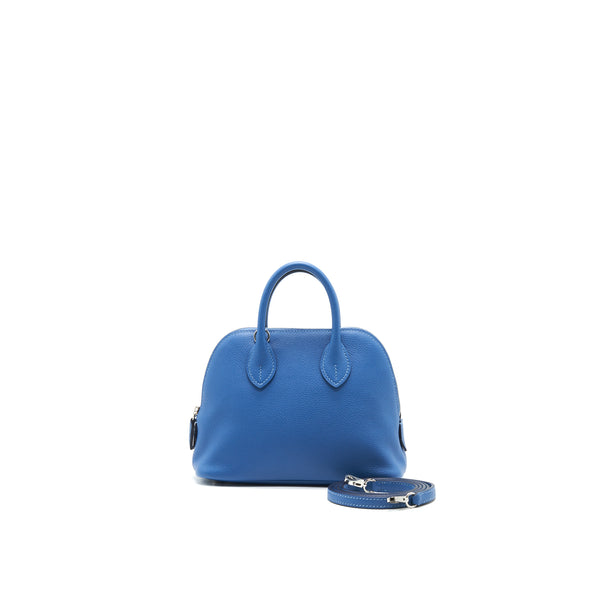 Hermes Mini Bolide Evercolour Blue with SHW Stamp C