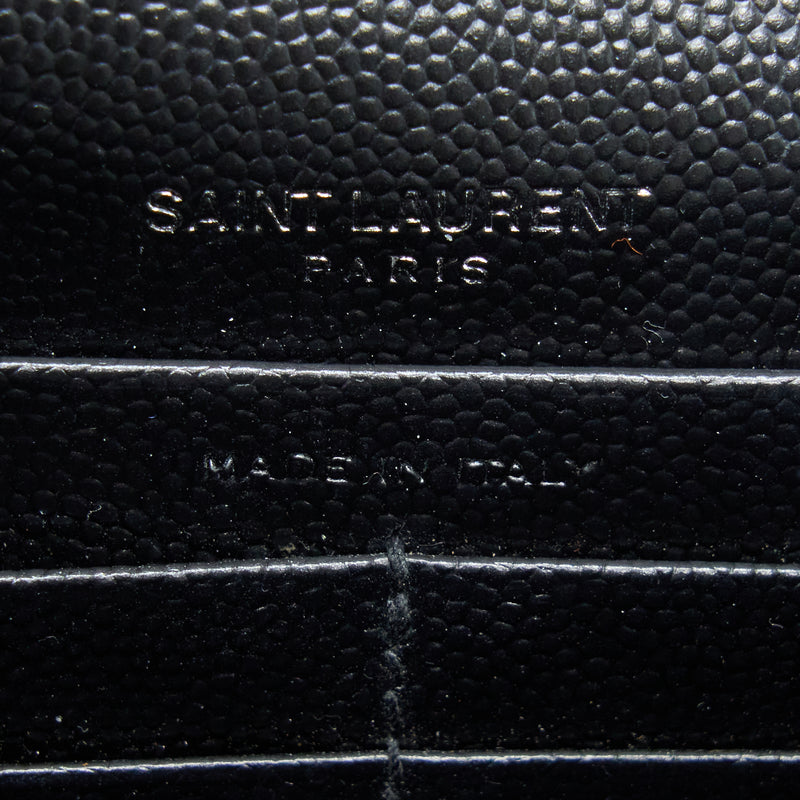 Saint Laurent/YSL Envelop Chain Wallet Caviar Black SHW
