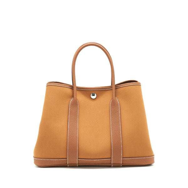 Hermes Garden Party 30 Dune-Magnolia SHW Stamp Z