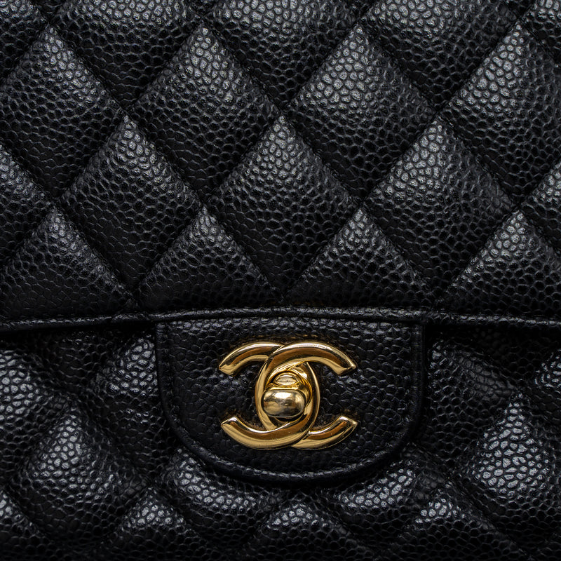 Chanel Medium Classic Double Flap Bag Caviar Black GHW