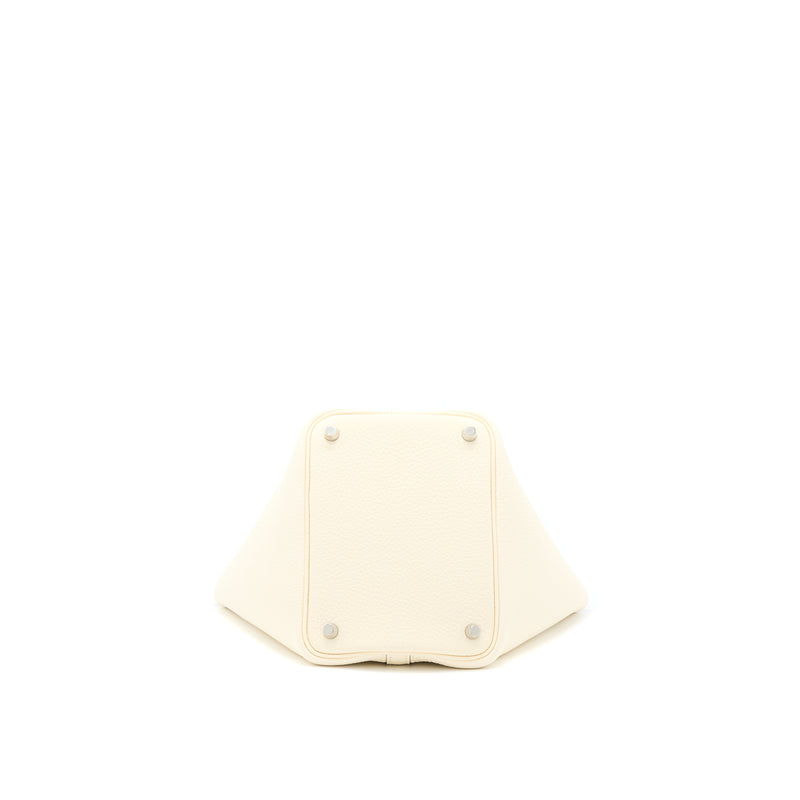 Hermes Picotin 18 Lock Bag Clemence Nata / Jaune Poussin SHW Stamp Z