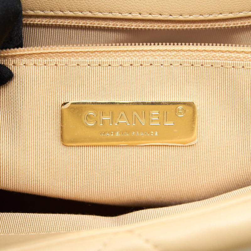 Chanel Medium 19 Bag Goatskin Beige With Gold/Silver Hardware