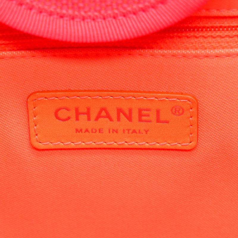 Chanel Deauville Tote Bag Hot Pink SHW