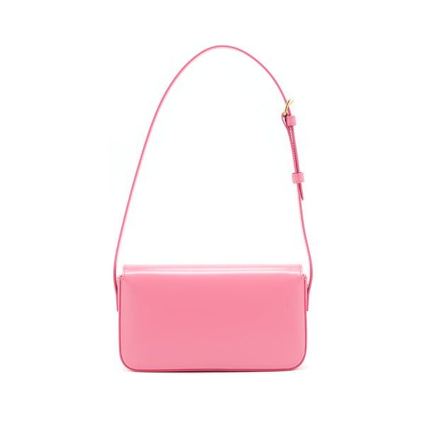 Celine Triomphe Shoulder Bag Shiny Calfskin Flamingo