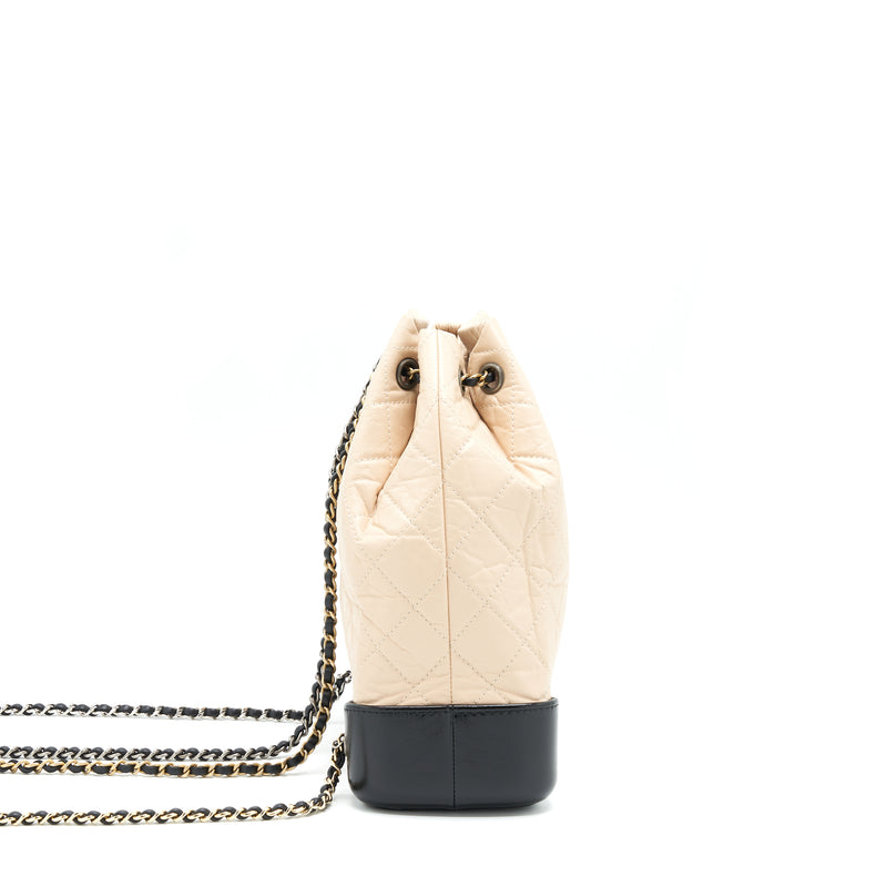 Chanel Gabrielle Backpack Beige/ Black Double Colour Hardware