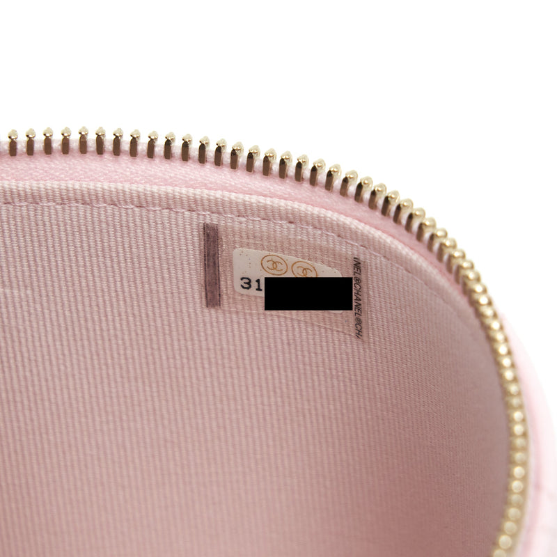 Chanel 22P Top Handle Mini Vanity With Chain Lambskin Light Pink LGHW