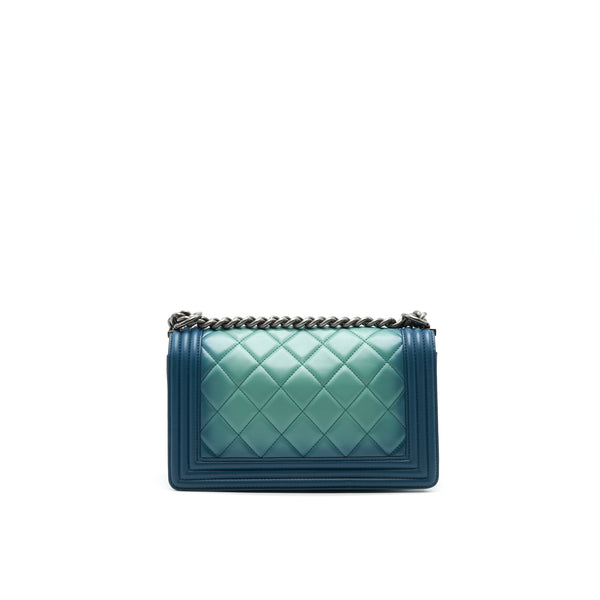 CHANEl Medium Leboy Bag Green Ruthenium Hardware