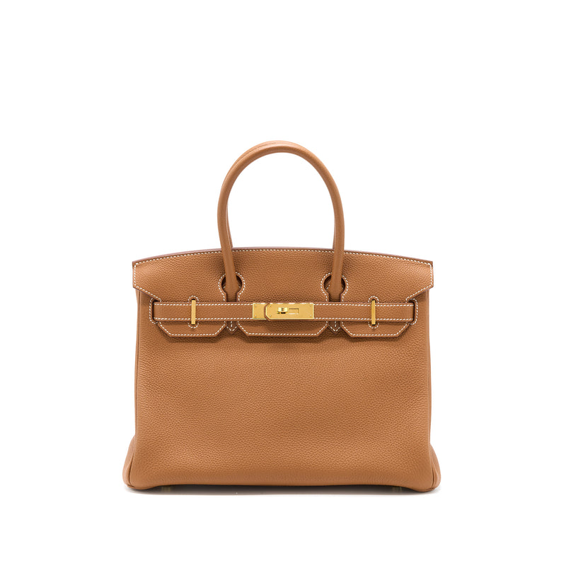 Hermes Birkin 30 Togo Gold GHW Stamp T