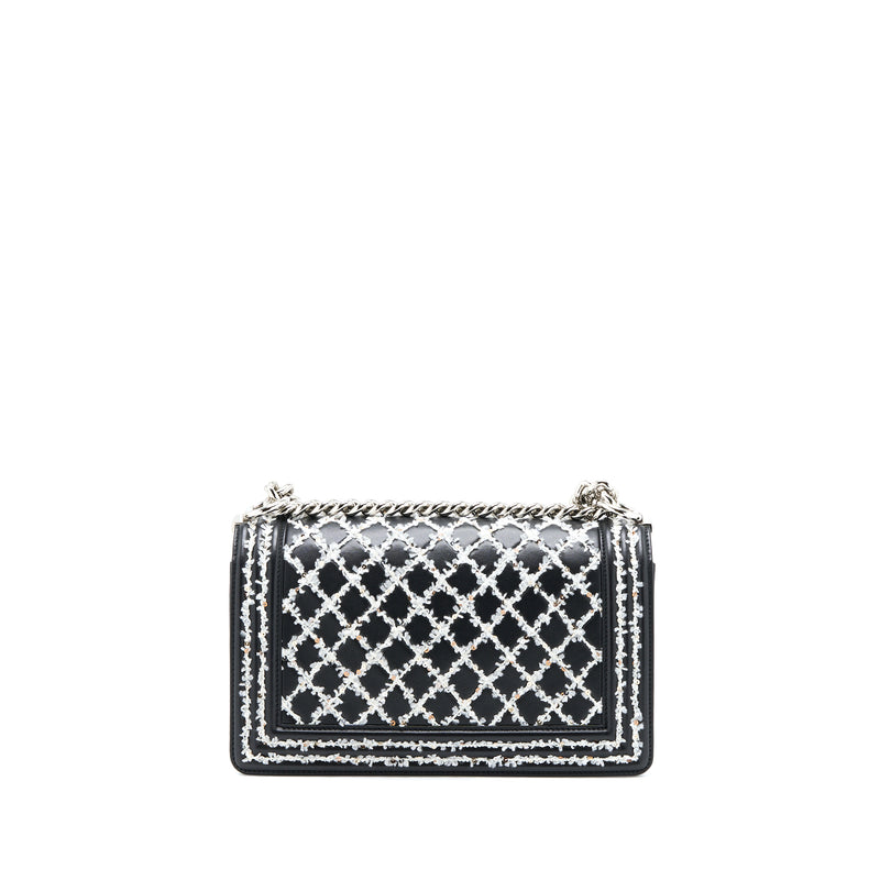 Chanel Medium Boy Bag Limited Lambskin Black/White SHW