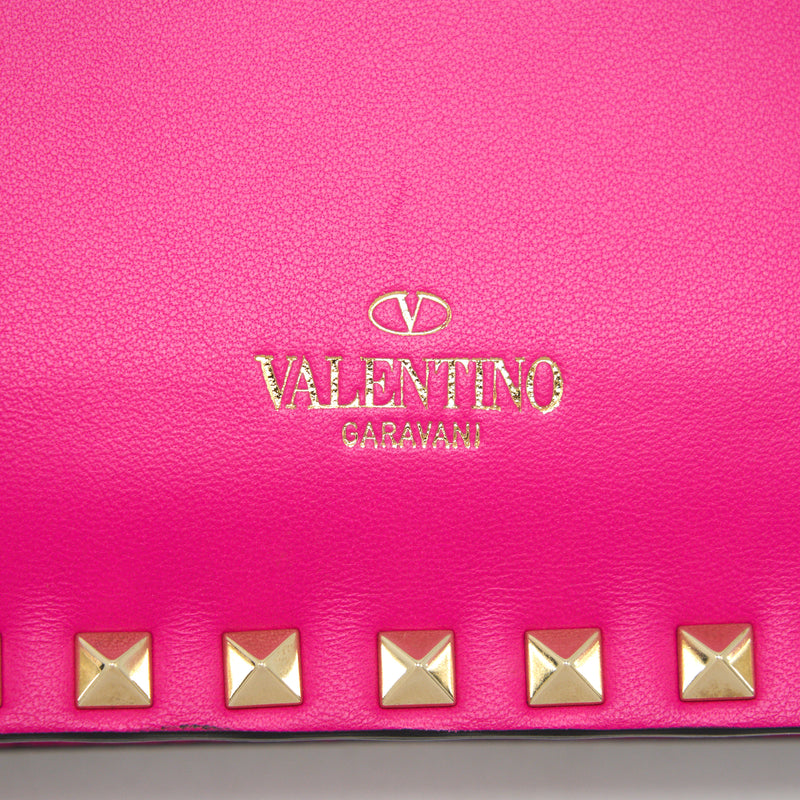 Valentino Rockstud Clutch Pink GHW