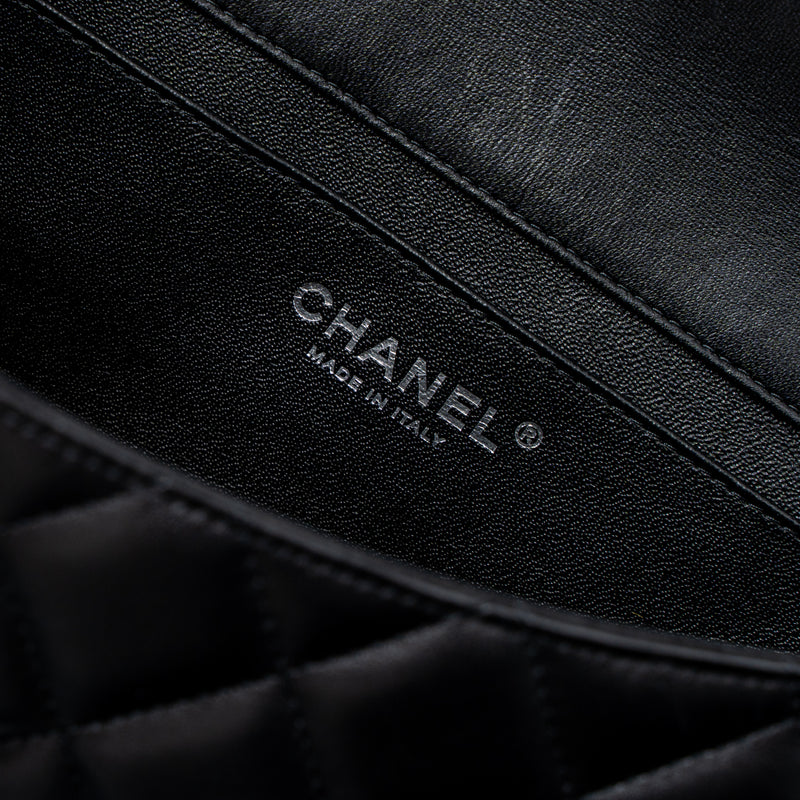 Chanel Timeless Clutch with Chain Lambskin Black Ruthenium Hardware