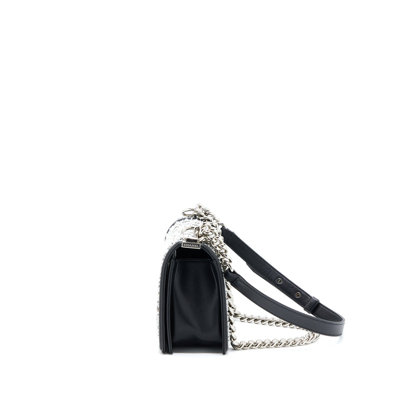Chanel Medium Boy Bag Limited Lambskin Black/White SHW