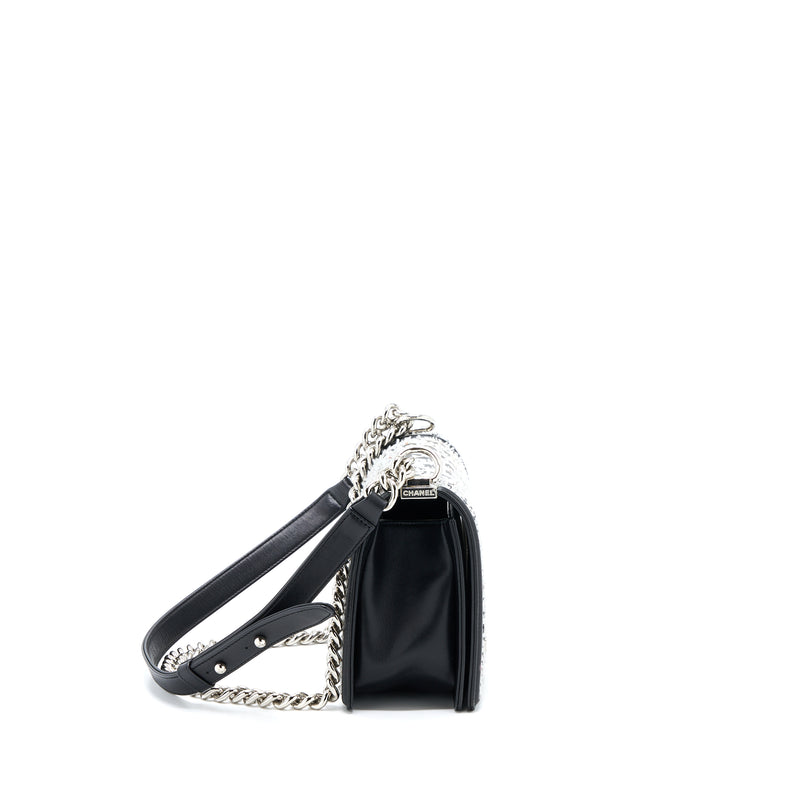 Chanel Medium Boy Bag Limited Lambskin Black/White SHW