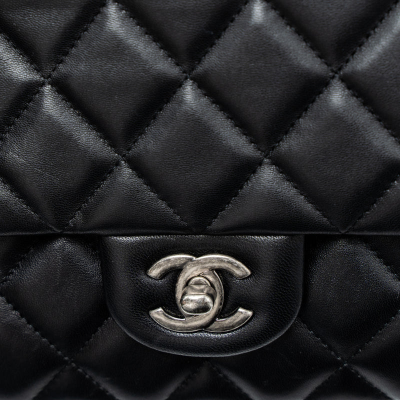 Chanel Timeless Clutch with Chain Lambskin Black Ruthenium Hardware