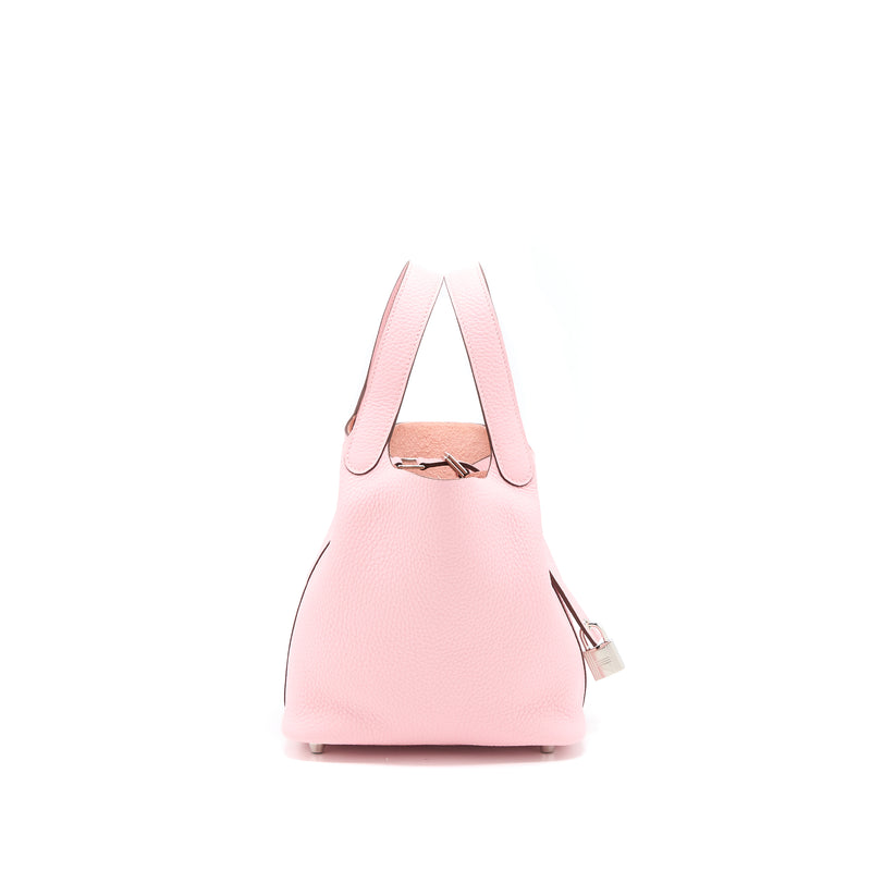 Hermes Picotin 18 Lock Bag Clemence Rose Sakura SHW Stamp U