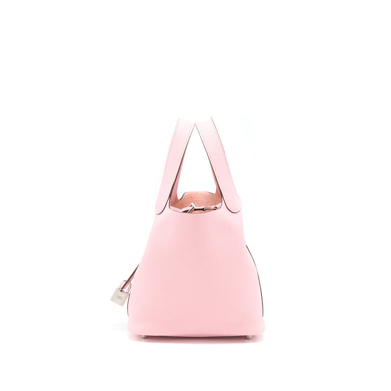 Hermes Picotin 18 Lock Bag Clemence Rose Sakura SHW Stamp U