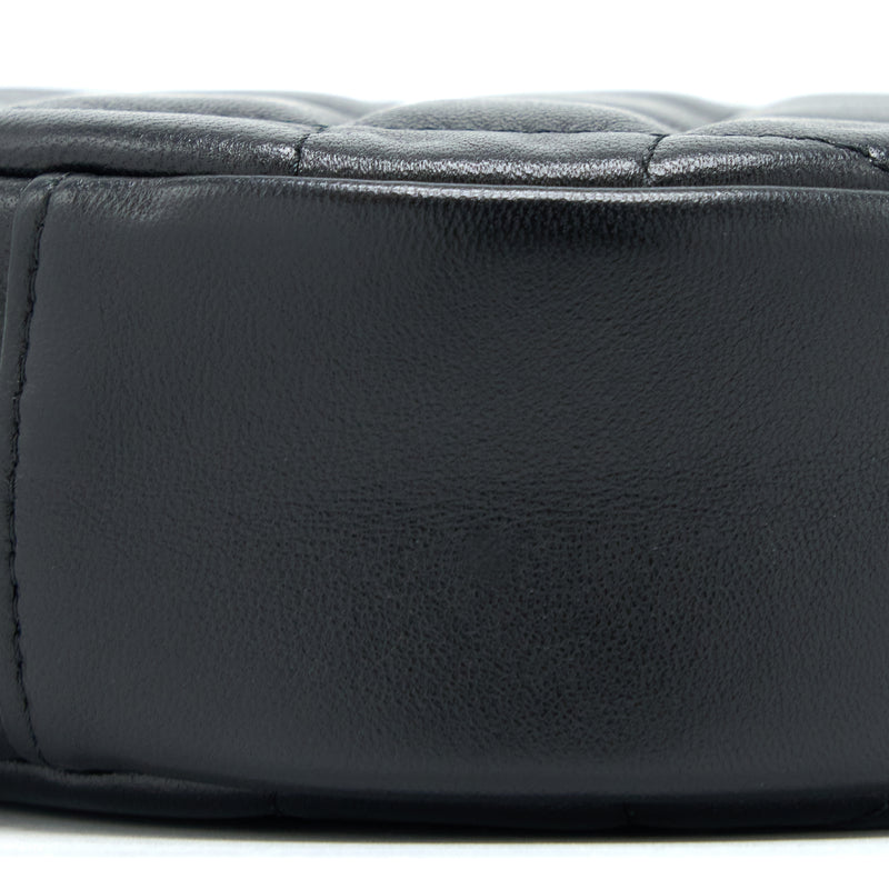 Chanel Round Clutch With Chain Lambskin Black SHW