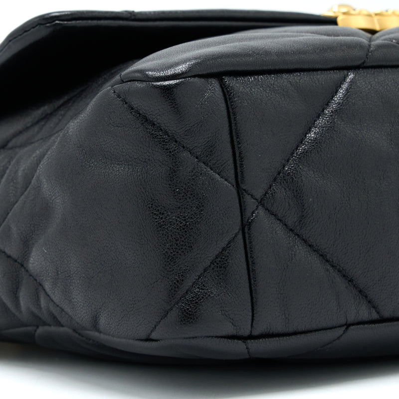 Chanel Medium 19 Bag Goatskin Black Multicolour Hardware