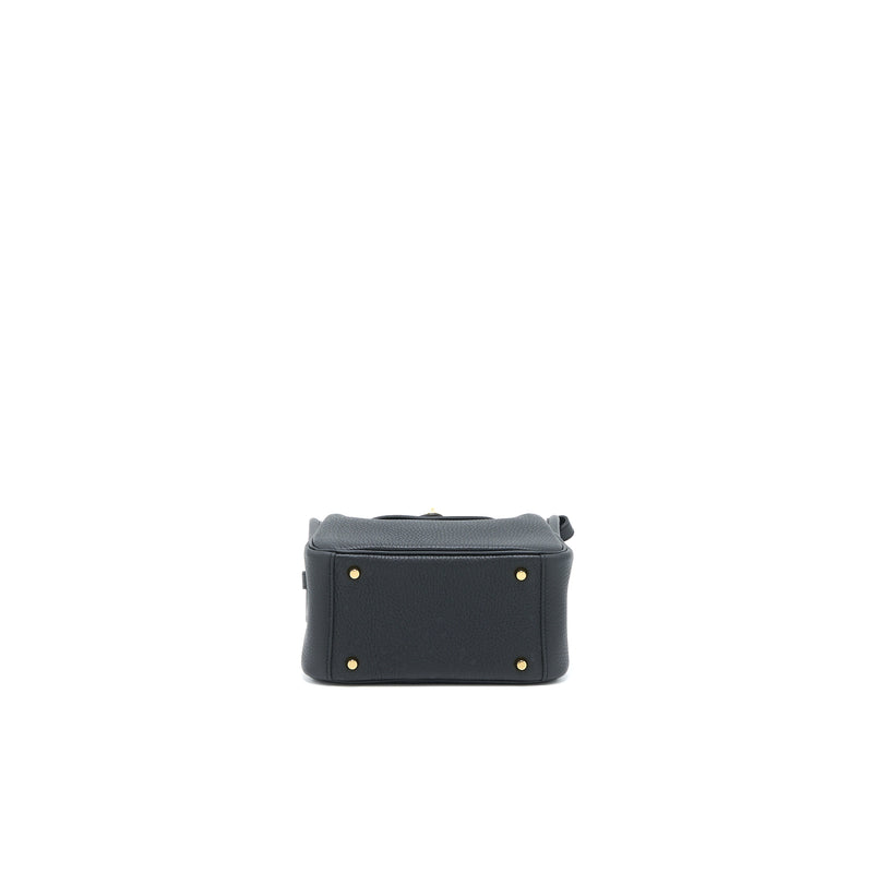 Hermes Mini Lindy Clemence Black GHW Stamp Z