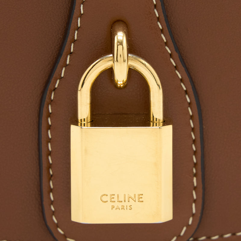 Celine Clutch On Strap Calfskin Tan GHW