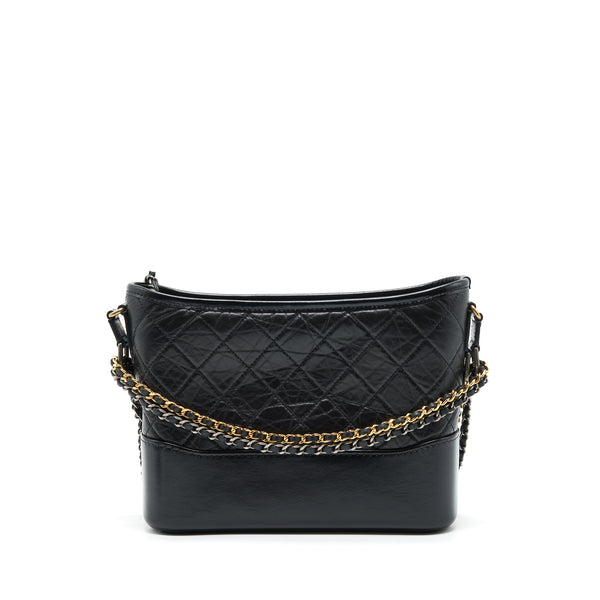 Chanel Gabrielle Hobo Bag With Handle New Medium Calfskin Black With Gold/Sliver Hardware