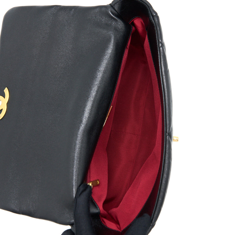 Chanel Medium 19 Bag Goatskin Black Multicolour Hardware