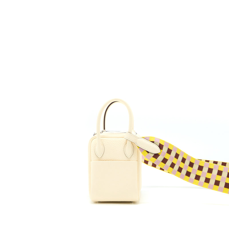 Hermes Mini Lindy Clemence Nata Multicolour Strap SHW Stamp U