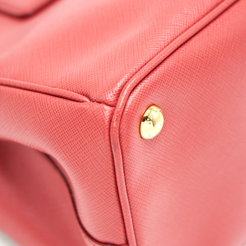 Prada Saffiano Tote Bag Red with GHW