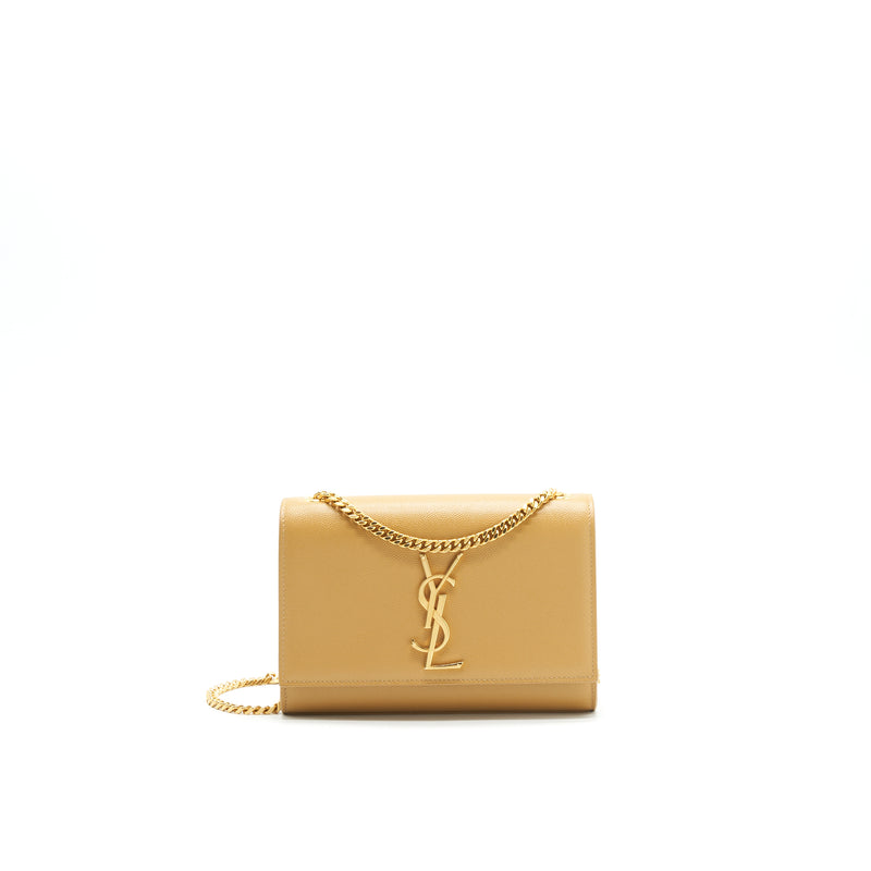 Saint Laurent Small kate Crossbody Bag Beige GHW