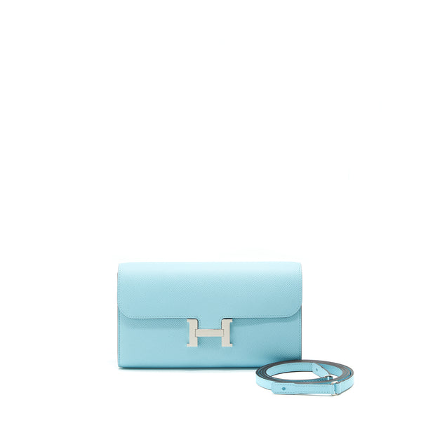 Hermes Constance To Go Blue Atoll SHW Stamp Z
